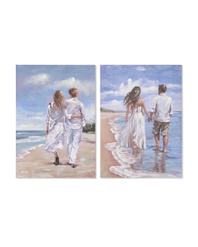 Quadro Home ESPRIT: Spiaggia Mediterranea, 70x100 cm, Set da 2