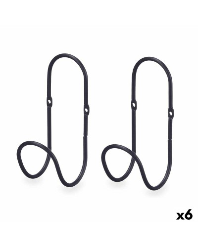 Klädhängare Svart Metall Set 2 Delar (6 antal)