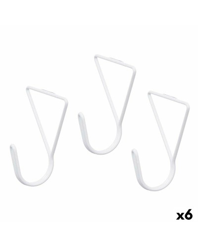Grunberg Set of 6 White Triangular Metal Clothes Hangers
