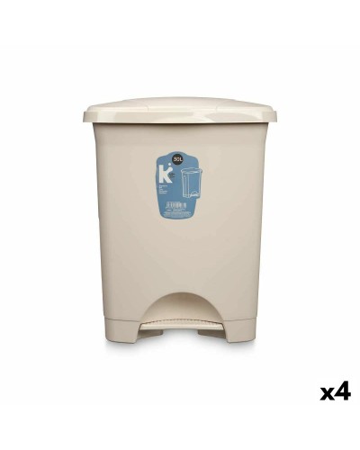 Treteimer Nilo beige 30 Liter (4er-Pack)
