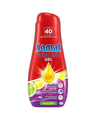 Somat Lemon Liquid Detergent 720ml, All in One, 40 Washes
