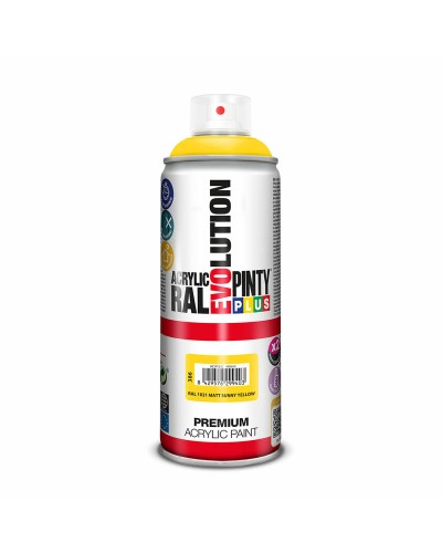 Pintyplus Evolution Pintura en Spray Mate RAL 1021 Amarillo Sol 400ml

