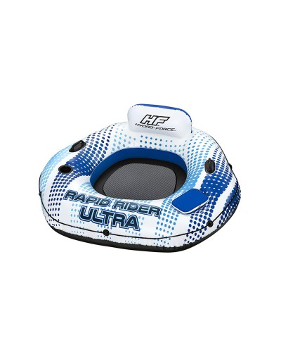 Bestway Rapid Rider: Inflatable Ring 165cm, Cup Holder, Pool Relaxation

