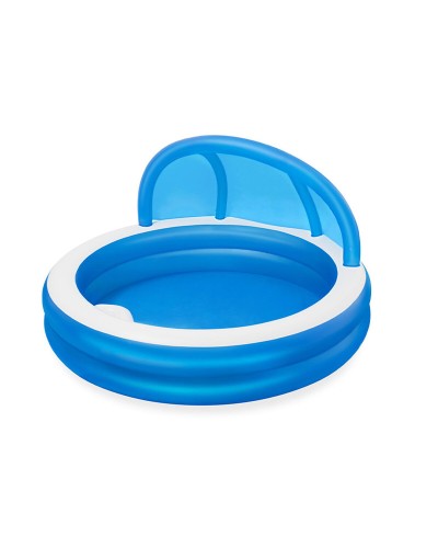 Bestway Piscine Gonflable Familiale 241x241 Pare-soleil +6 Ans Jardin
