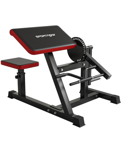 2-in-1 Roman Chair for Bicep Curl and Tricep Extensions with 5-Level Seat and 25 Adjustments, Black