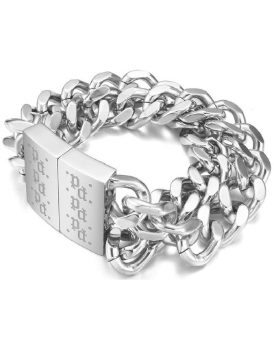 Police Bracciale Uomo PEAGB0001705 Acciaio Nero Maglia 22cm
