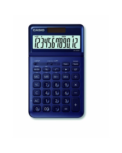 Casio JW-200SC-NY Wissenschaftlicher Taschenrechner Blau - Großes 12-stelliges Display
