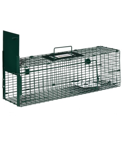  Gabbia Trappola per Ratti, Topi e Nutrie con Porta Singola, 60x18x20cm, Verde