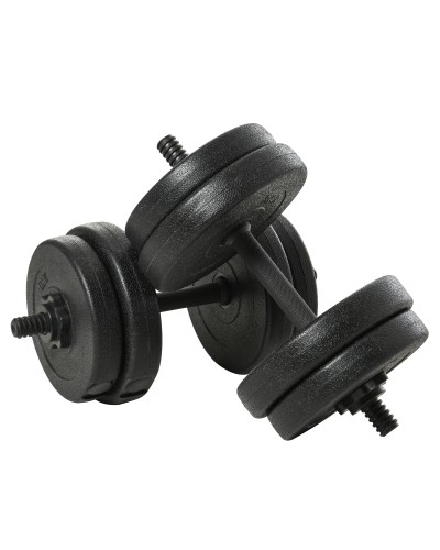 20kg Dumbbell Set (4x2.5kg, 4x2kg) with 8 Weight Plates (2kg, 2.5kg, Ø25mm), Home Workout
