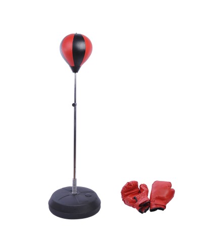 Teen Freestanding Punching Bag Set with Gloves and Pump, Adjustable Height 125-145 cm