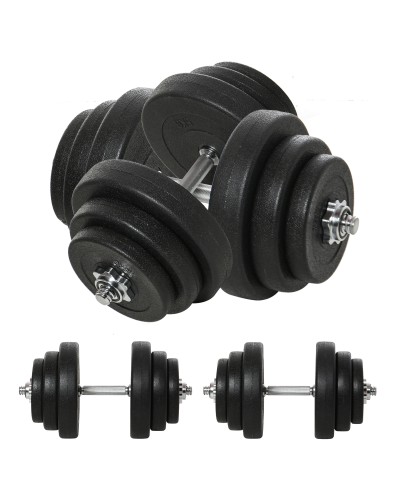 40kg Dumbbell Set (4x5kg, 4x2.5kg, 4x1.5kg), Weight Set with 12 Plates (1.5kg, 2.5kg, 5kg), Փ25mm, for Workout