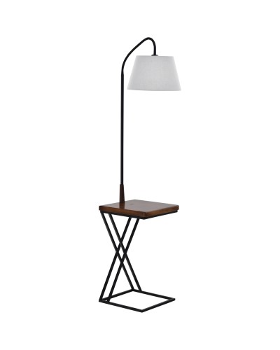Modern Floor Lamp with Wireless Charger and Flexible Head for Living Room, Bedroom, and Office, 36x36x165 cm