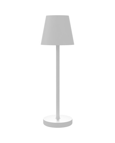  Lampada da Tavolo Portatile in Acrilico e Metallo da 3600mAh con Cavo di Ricarica, Ø11.2x36.5 cm, Bianco