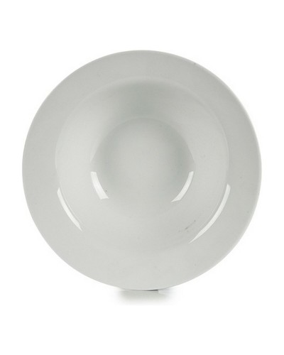 White Porcelain Pasta Plate, 23 cm, Simple and Elegant
