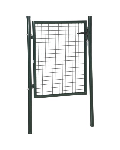 Steel Garden Gate with Lock and 3 Keys, 97x150cm, Green