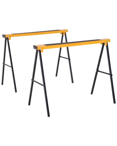  Set 2 Pezzi Cavalletti da Lavoro Pieghevoli e Portatili, Piano di Lavoro in Gomma Antiscivolo, Carico Max. 250kg