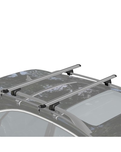 Lockable Aluminum Alloy Car Roof Rack Bars 125x5.5x7cm, Max. 75kg