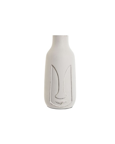 Vase ESPRIT Blanc | Bois de Manguier | 15x15x30cm | Décoratif Moderne

