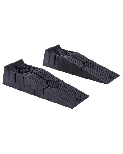 2 Plastic Car Ramps Set 5 Ton Max Load 91x30x21 cm Black