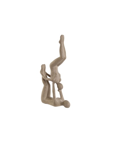 Prydnadsfigur Home ESPRIT Beige Yoga 21,4 x 8,8 x 40 cm