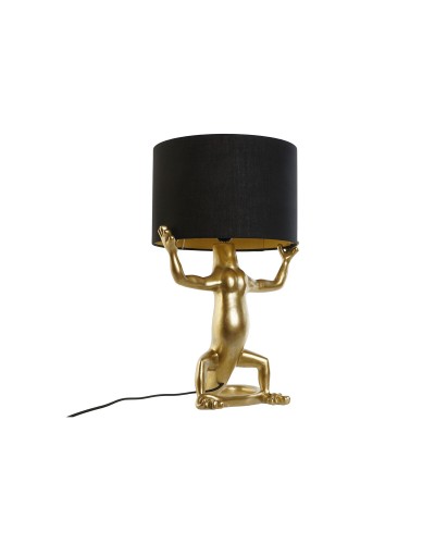 Lampe de Table ESPRIT 31x28x50cm Noir/Doré 50W 220V (Lot de 2)
