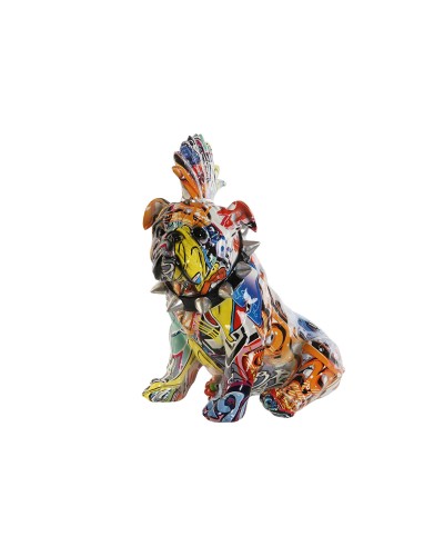 Prydnadsfigur Home ESPRIT Multicolour Hund 17 x 25 x 27 cm