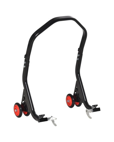  Cavalletto Alzamoto Posteriore Universale e Regolabile Cavalletto Spostamoto per Moto Sportive Fino 200kg Nero