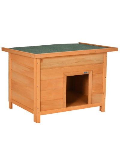  Cuccia per Cani Impermeabile da Esterno in Legno di Abete, 82 x 58 x 58cm