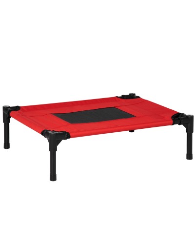  Cuccia Estiva Brandina per Cani fino a 11.3kg da Esterno e Interno, 61x46x18 cm, Rosso