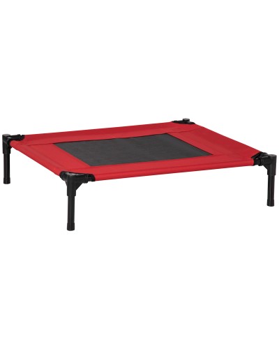  Cuccia Estiva Brandina per Cani fino a 18kg da Esterno e Interno Lettino per Animali 76x61x18 cm, Rosso