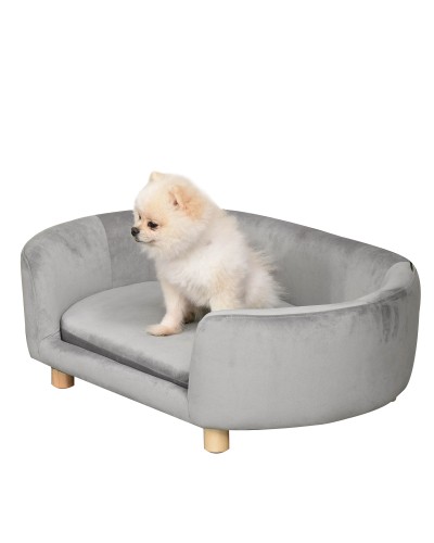  Divano per Cani e Gatti da Interni di Taglia Piccola, Grigio Chiaro