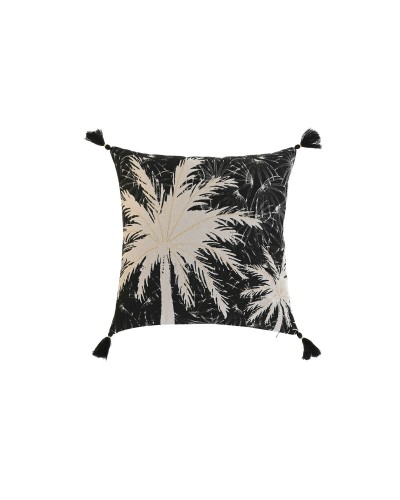 ESPRIT Decorative Boho Palm Cushion, Black, 45 x 5 x 45 cm
