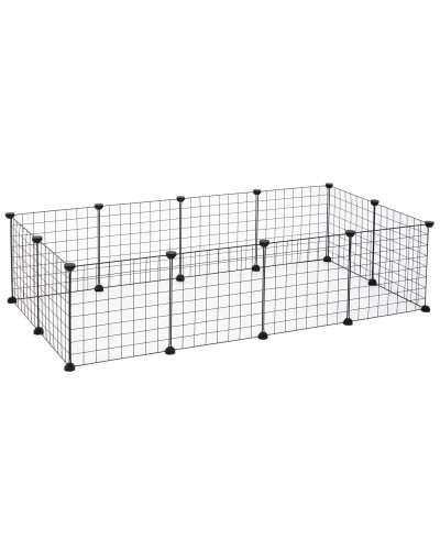 Modular Small Animal Playpen with Panels and Accessories, Metal Indoor Hedgehog Cage, for Guinea Pigs