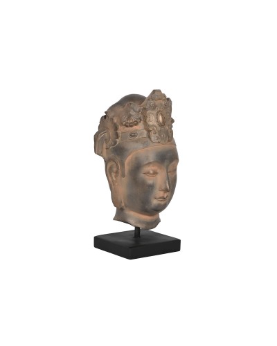 Statue Bouddha Orientale ESPRIT Marron Noir, 15 x 18 x 38 cm, Décoration d'Intérieur

