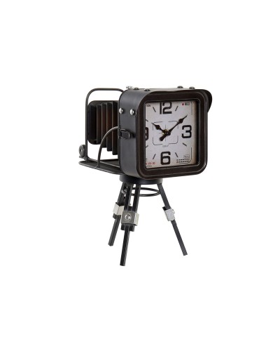 Asztali óra Home ESPRIT Metall Glas Trä MDF Vintage 17 x 26 x 32,5 cm