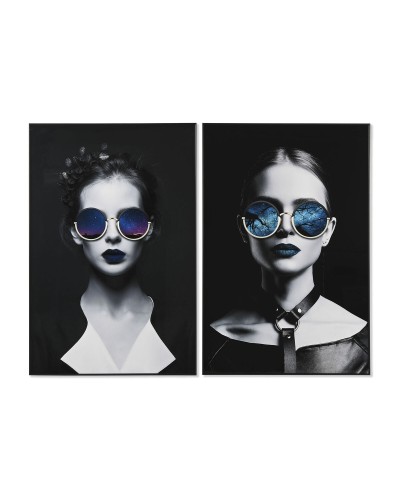 Quadro Moderno Esprit 'Chica' 80x120 cm - Set di 2