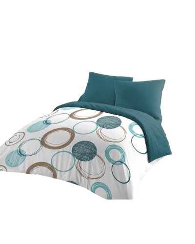 Funda Nórdica Verde HOME LINGE PASSION, Círculos, 220 x 240 cm
