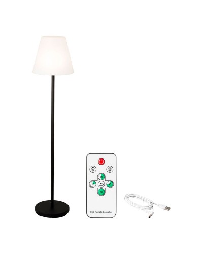 Lampe de Sol Lumineo Rechargeable, 150 cm, Noir
