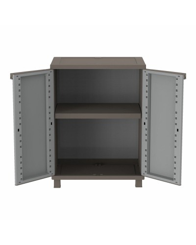 Armadio per Scope Terry Jrattan Grigio | Resina | 68x37,5x91,5cm | Mensola Inclusa