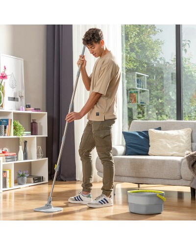 Mop Rotatif Autonettoyant InnovaGoods avec Seau Séparateur
