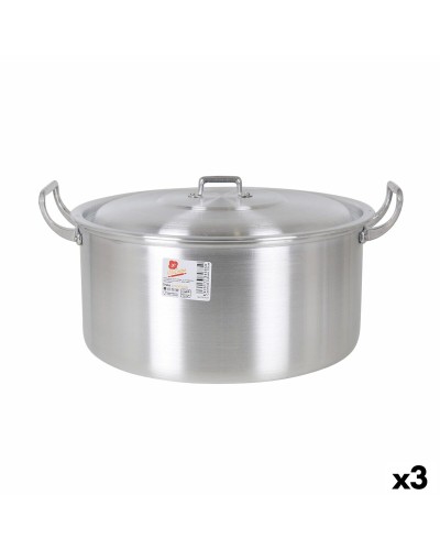 Kastrull med lock Aluminium 41 x 33 x 19 cm (3 antal)