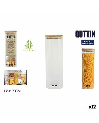 Burk Quttin Bambu Fyrkantig 1,3 L 8 x 27 cm (12 antal)