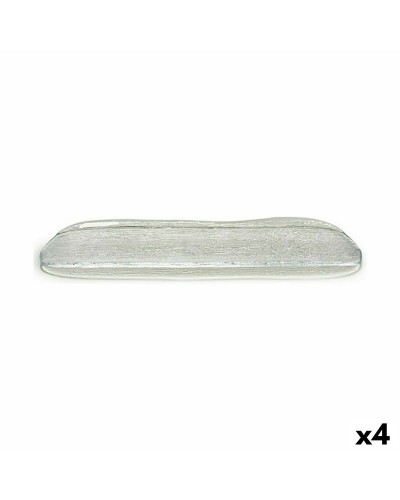 Teglia per Forno Oasis in Vetro Trasparente 18x2x47 cm (4 Pezzi)