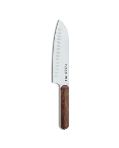 Couteau Santoku Chef 3 Claveles Oslo | Acier Inoxydable | 17,5 cm | Pour Couper et Émincer
