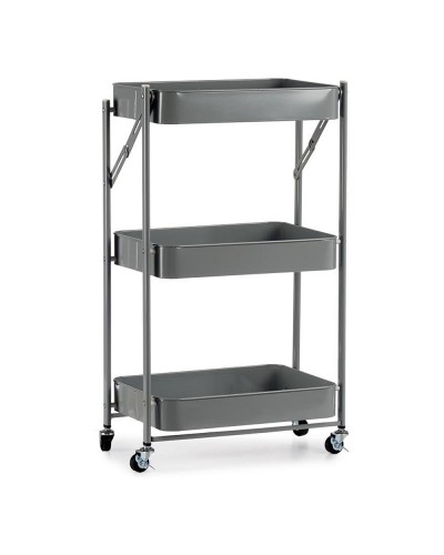 Groentetrolley Grijs Staal Plastic (29,5 x 78,5 x 45,5 cm)