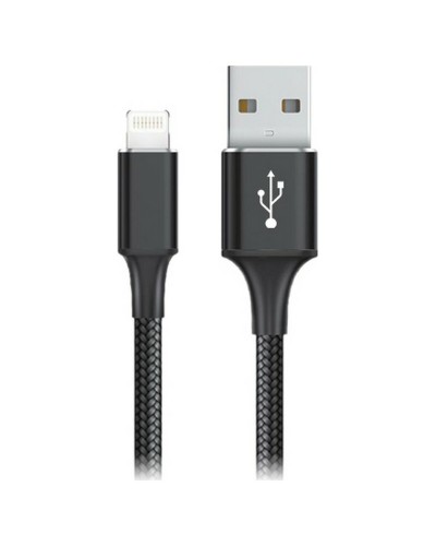 Goms USB Lightning Kabel Schwarz 2m - Schnellladen & Datensynchronisation
