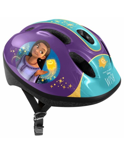 Disney Wish Casco de Bicicleta para Niña Morado - ¡Seguridad y Diversión!

