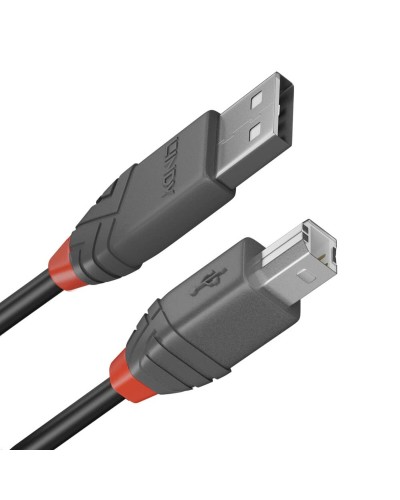USB A till USB B Kabel LINDY 36676 Svart 7,5 m