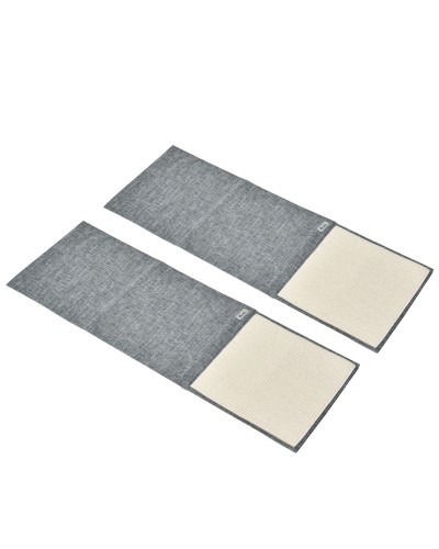 Sisal and Polyester Cat Sofa Scratching Pad Set (2), 130x45cm - Grey