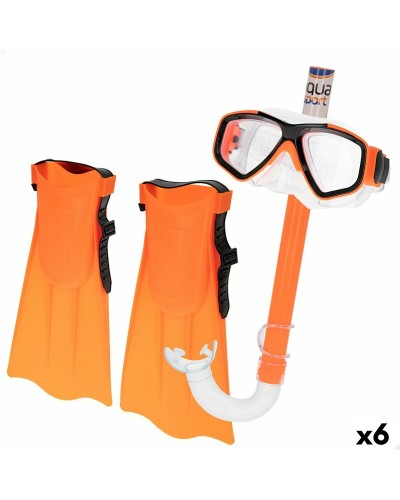 Duikbril met Snorkel en Zwemvliezen Colorbaby (6 Stuks)